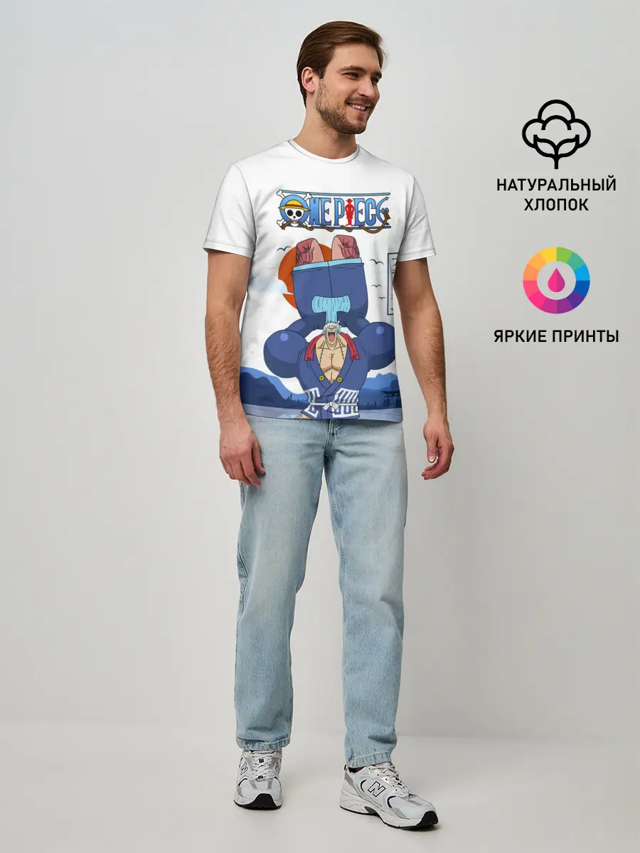 Мужская базовая футболка / Фрэнки One Piece. Большой куш