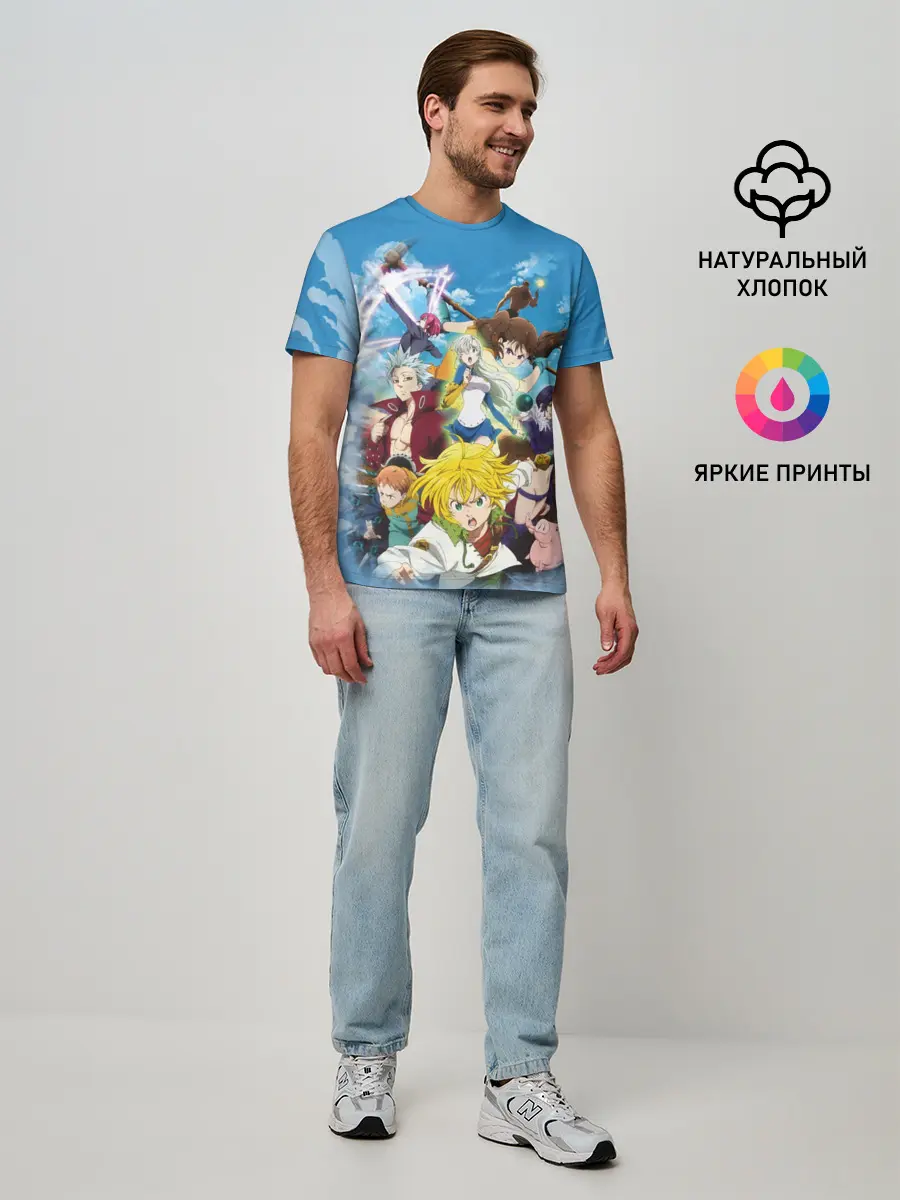 Мужская базовая футболка / Аниме. Семь Смертных грехов