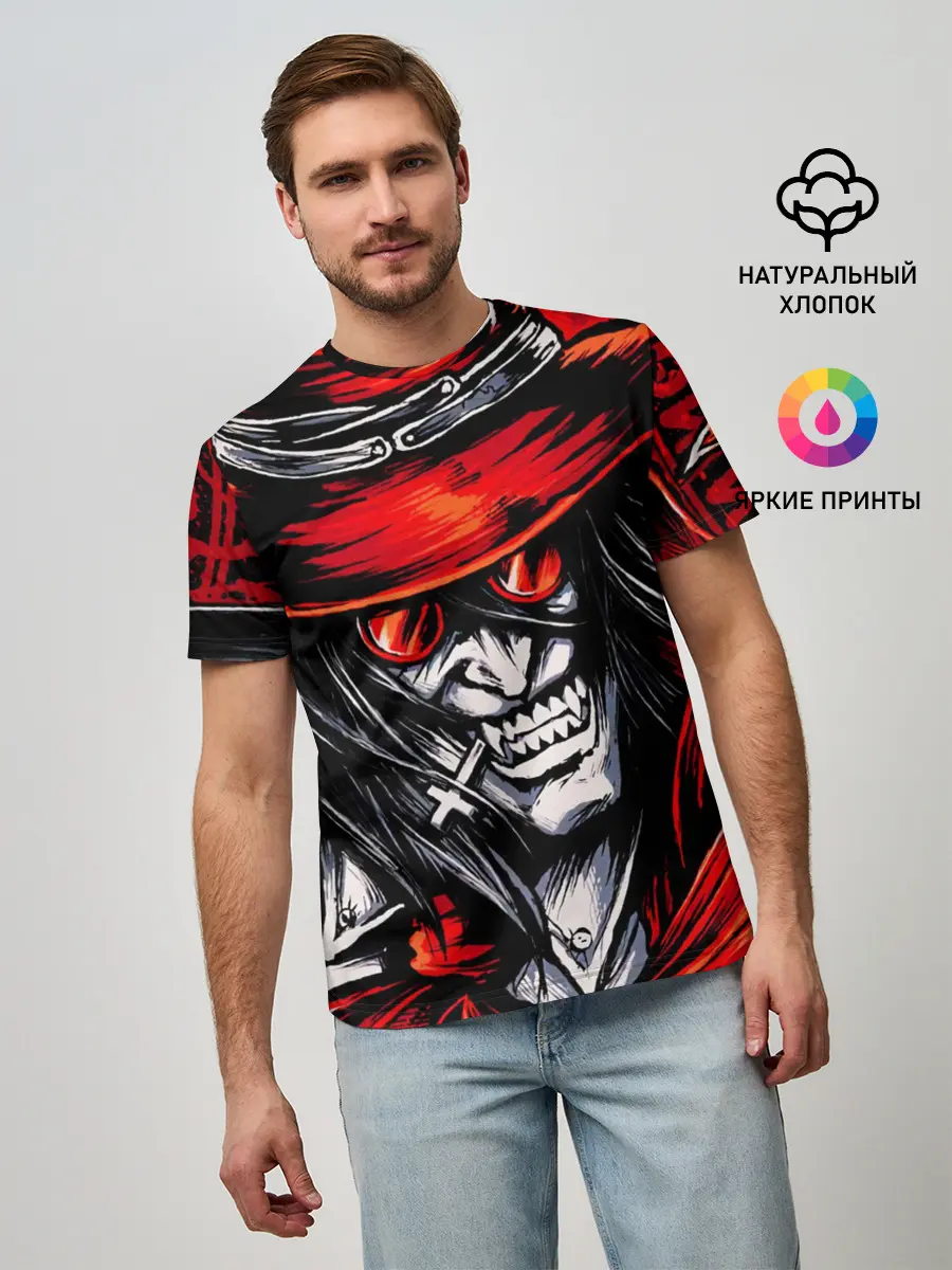 Мужская базовая футболка / ALUCARD IN RED