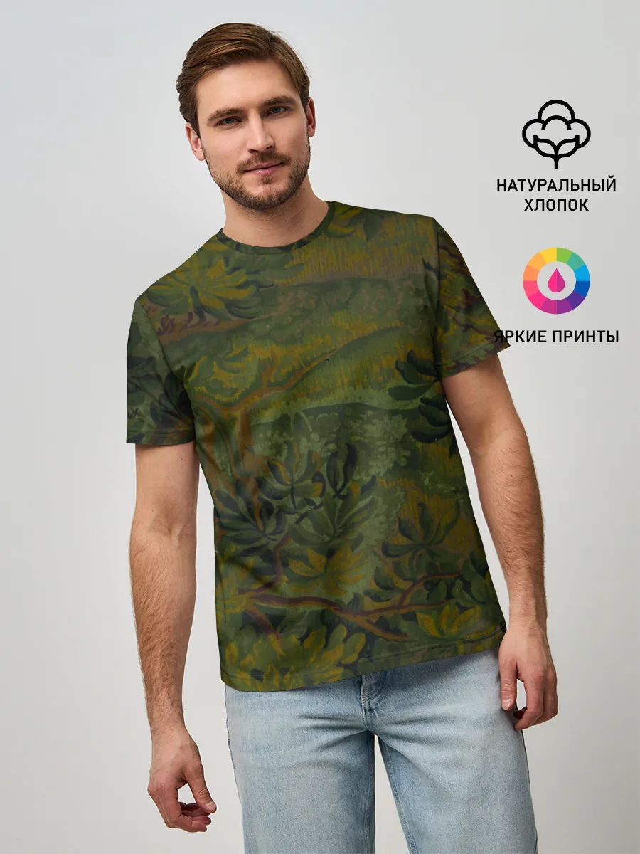 Мужская базовая футболка / Зеркальный лес