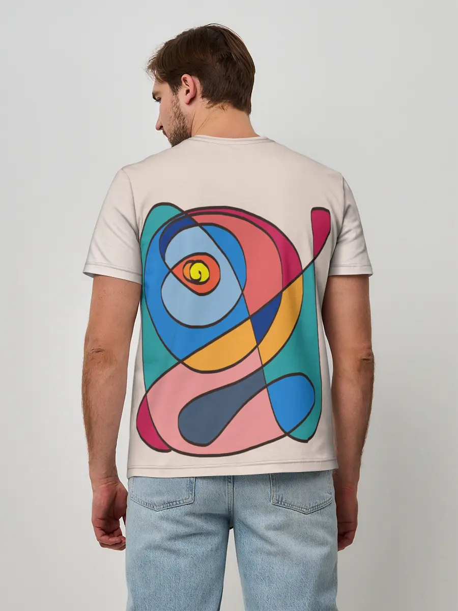 Мужская базовая футболка / Абстракция полет фантазии