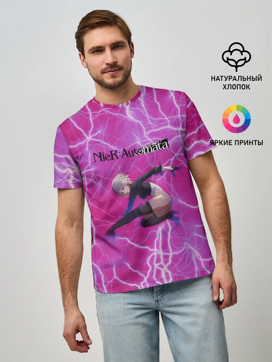 Мужская базовая футболка / YoRHa Light | Nier Automata