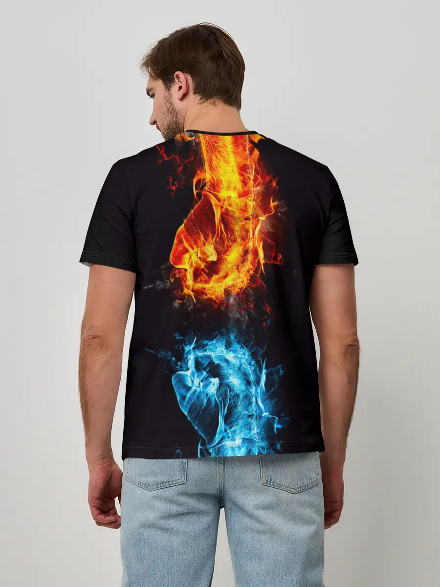 Мужская базовая футболка / Огонь и Вода