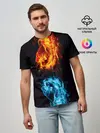 Мужская базовая футболка / Огонь и Вода