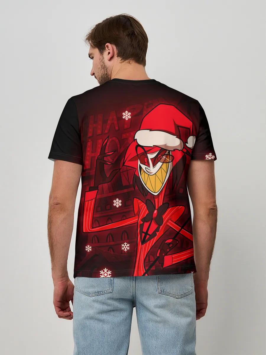 Мужская базовая футболка / Новогодний Отель Хазбин