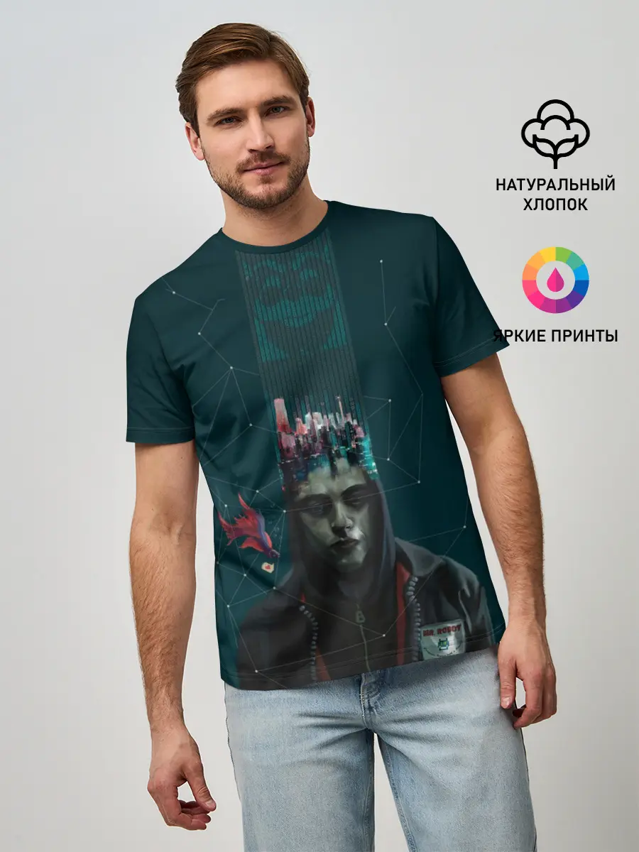 Мужская базовая футболка / Mr. Robot