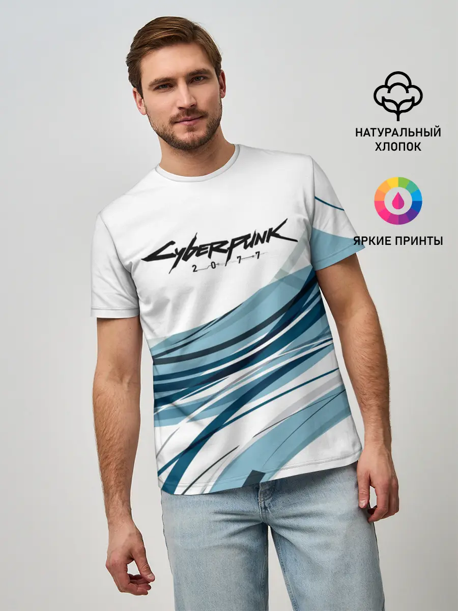 Мужская базовая футболка / CYBERPUNK 2077