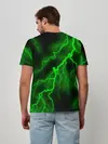 Мужская базовая футболка / МОЛНИЯ GREEN NEON