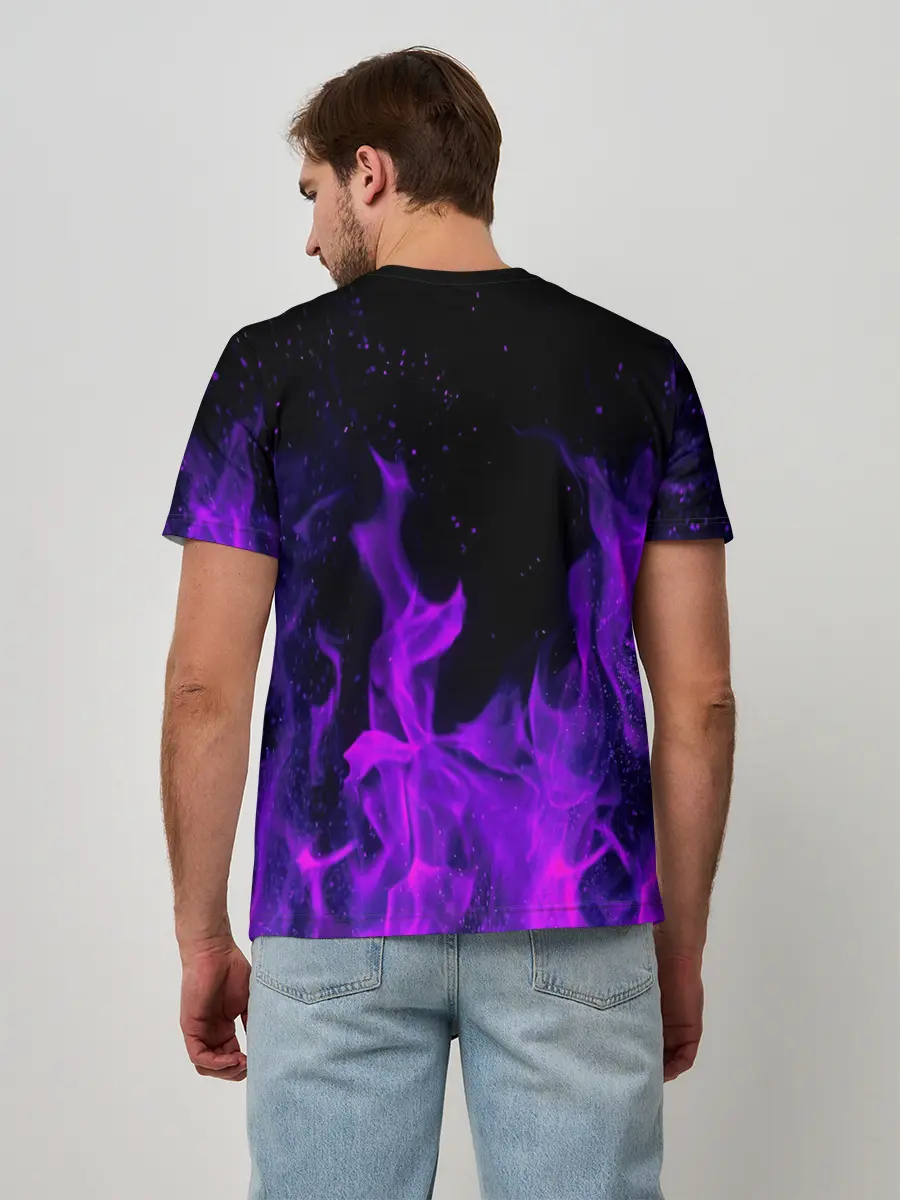 Мужская базовая футболка / ФИОЛЕТОВЫЙ ОГОНЬ | PURPLE FIRE