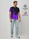 Мужская базовая футболка / ФИОЛЕТОВЫЙ ОГОНЬ | PURPLE FIRE