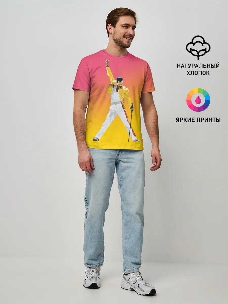 Мужская базовая футболка / Queen: Фредди Меркьюри