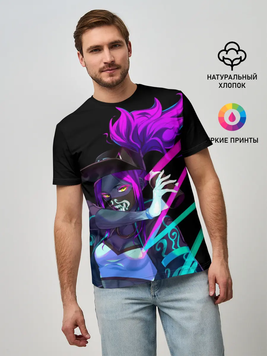 Мужская базовая футболка / KDA. Akali