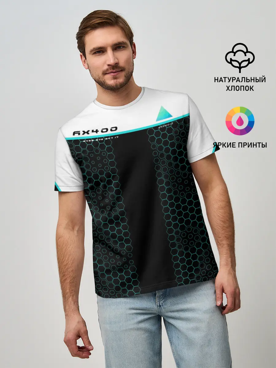 Мужская базовая футболка / Detroit AX400