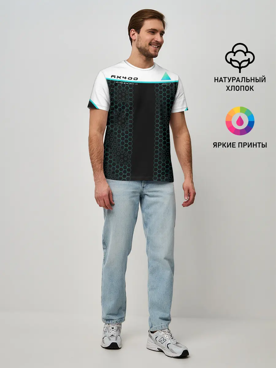 Мужская базовая футболка / Detroit AX400