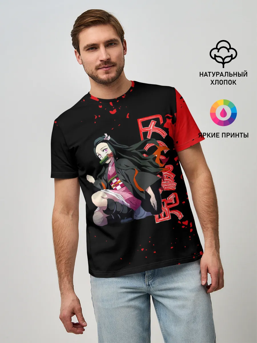 Мужская базовая футболка / Незуко Камадо Kimetsu no Yaiba