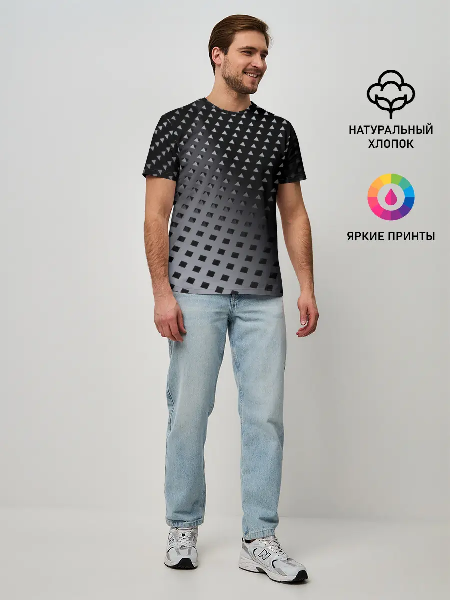 Мужская базовая футболка / Текстура.