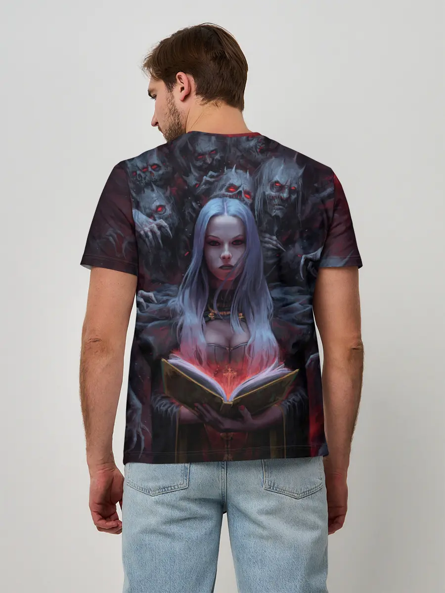 Мужская базовая футболка / Demonic book