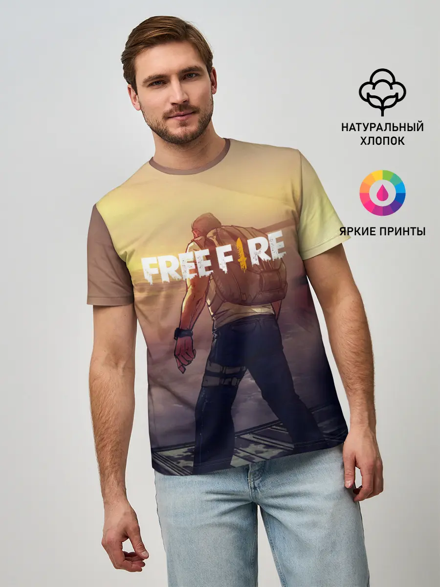 Мужская базовая футболка / FREEFIRE | БЕЙСЕР