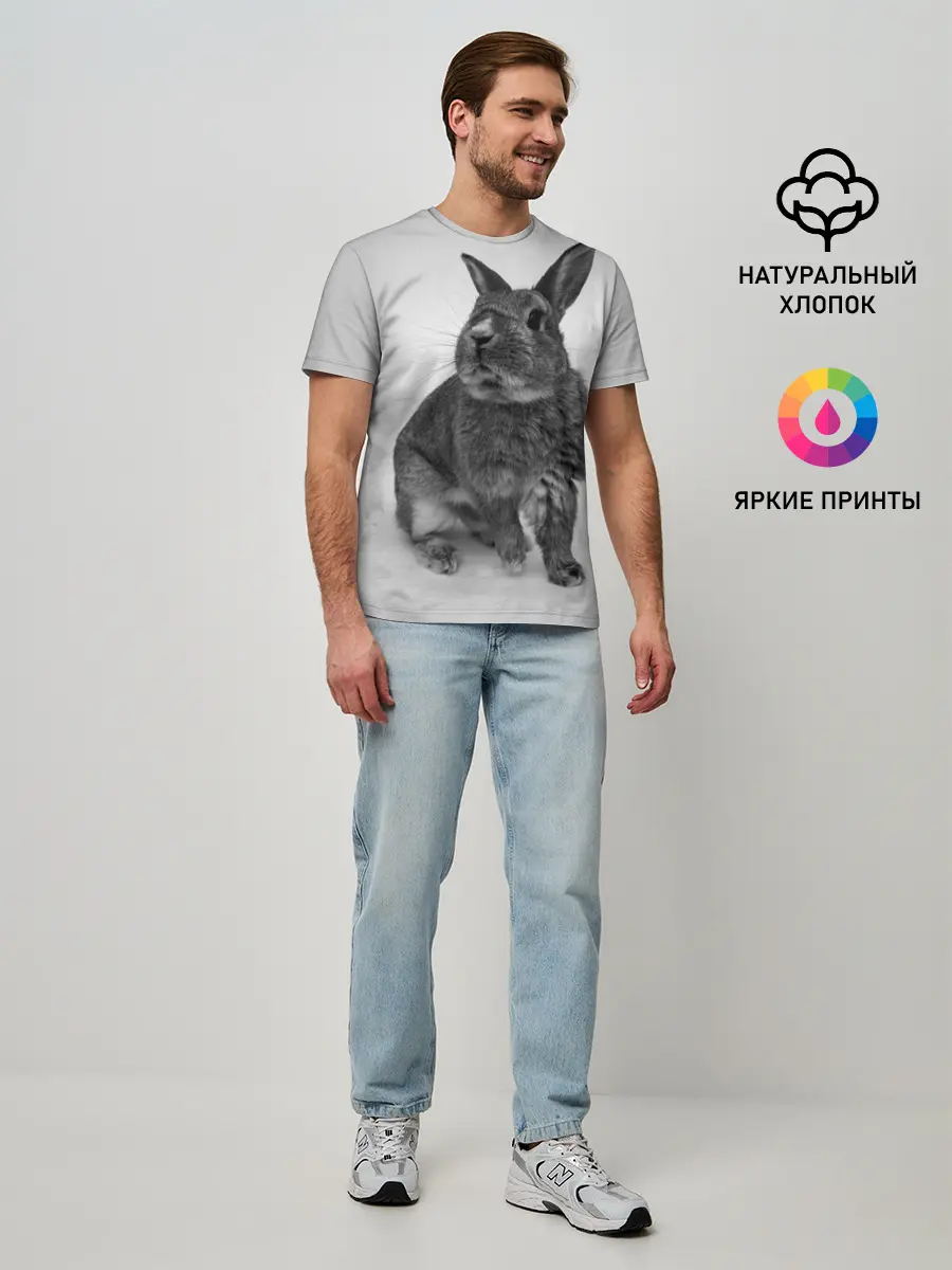 Мужская базовая футболка / Кролик