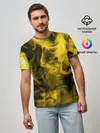 Мужская базовая футболка / Желтый Неоновый Дым