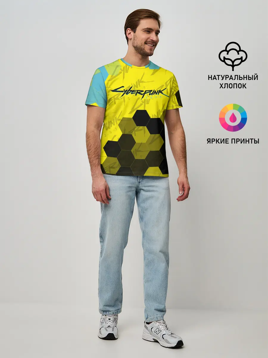 Мужская базовая футболка / CYBERPUNK 2077 / Киберпанк