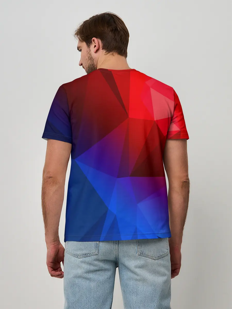 Мужская базовая футболка / RED&BLUE