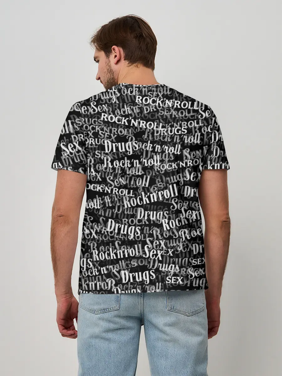 Мужская базовая футболка / Sex, Drugs & RocknRoll