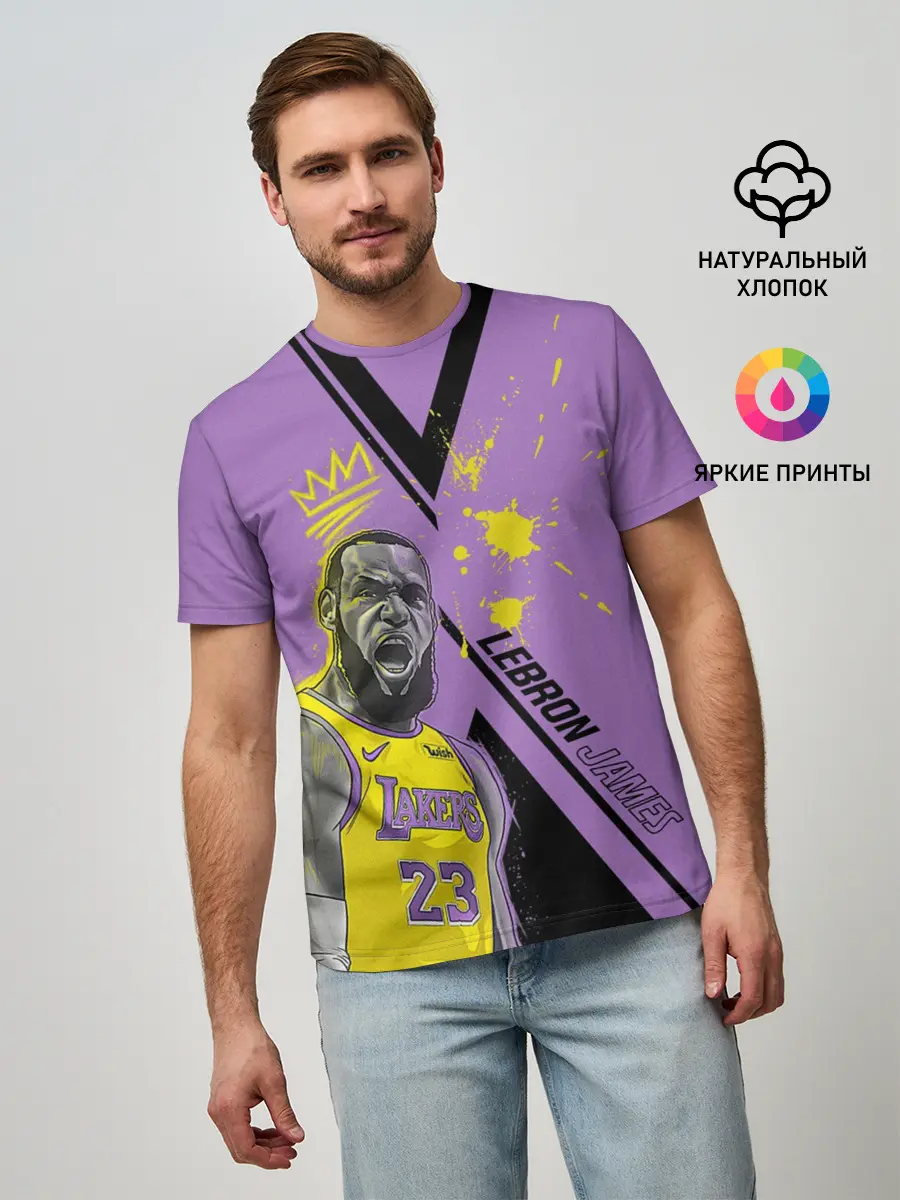 Мужская базовая футболка / леброн джеймс