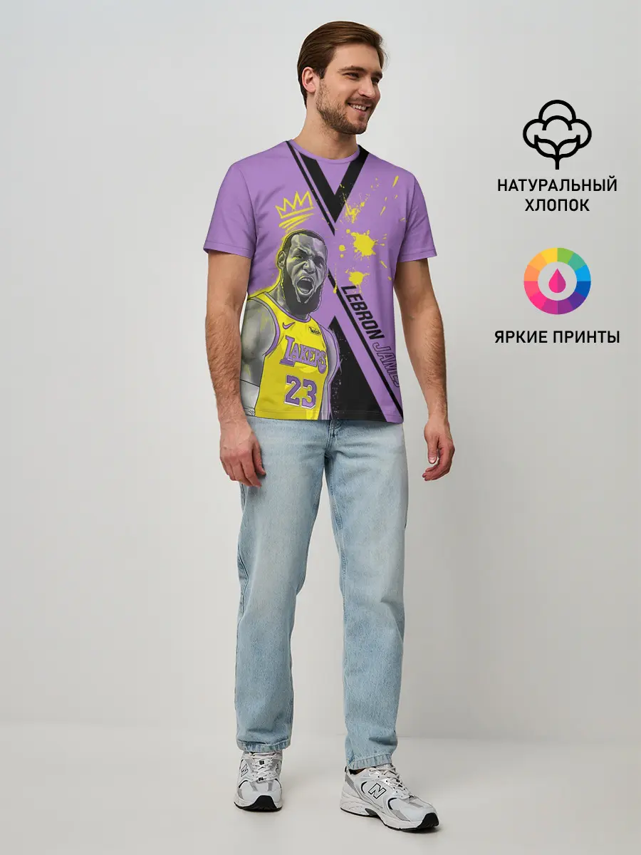 Мужская базовая футболка / леброн джеймс