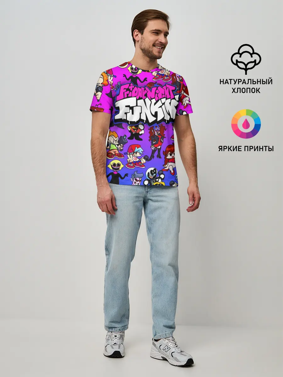 Мужская базовая футболка / FRIDAY NIGHT FUNKIN / ГЕРОИ