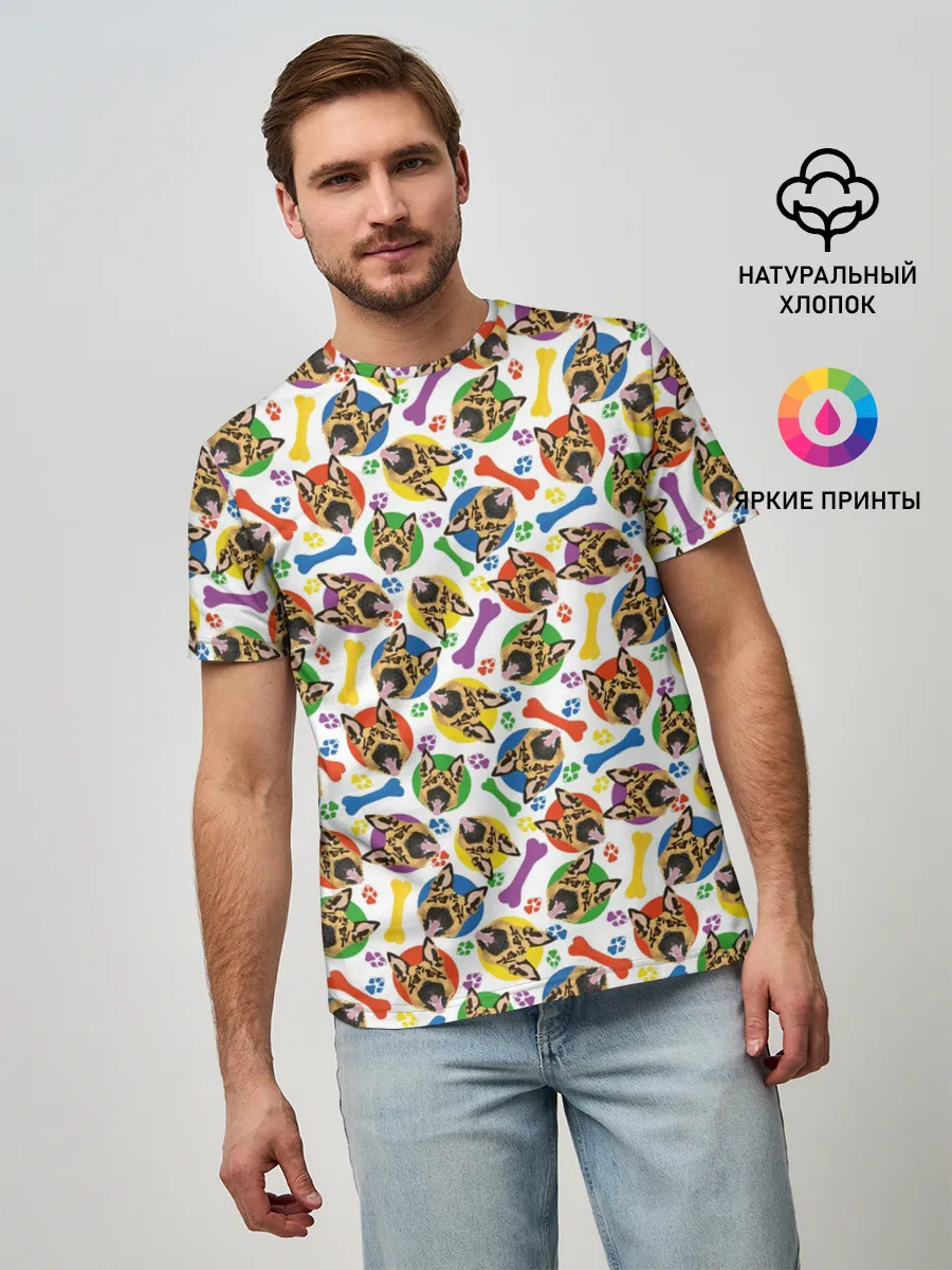 Мужская базовая футболка / Немецкая Овчарка