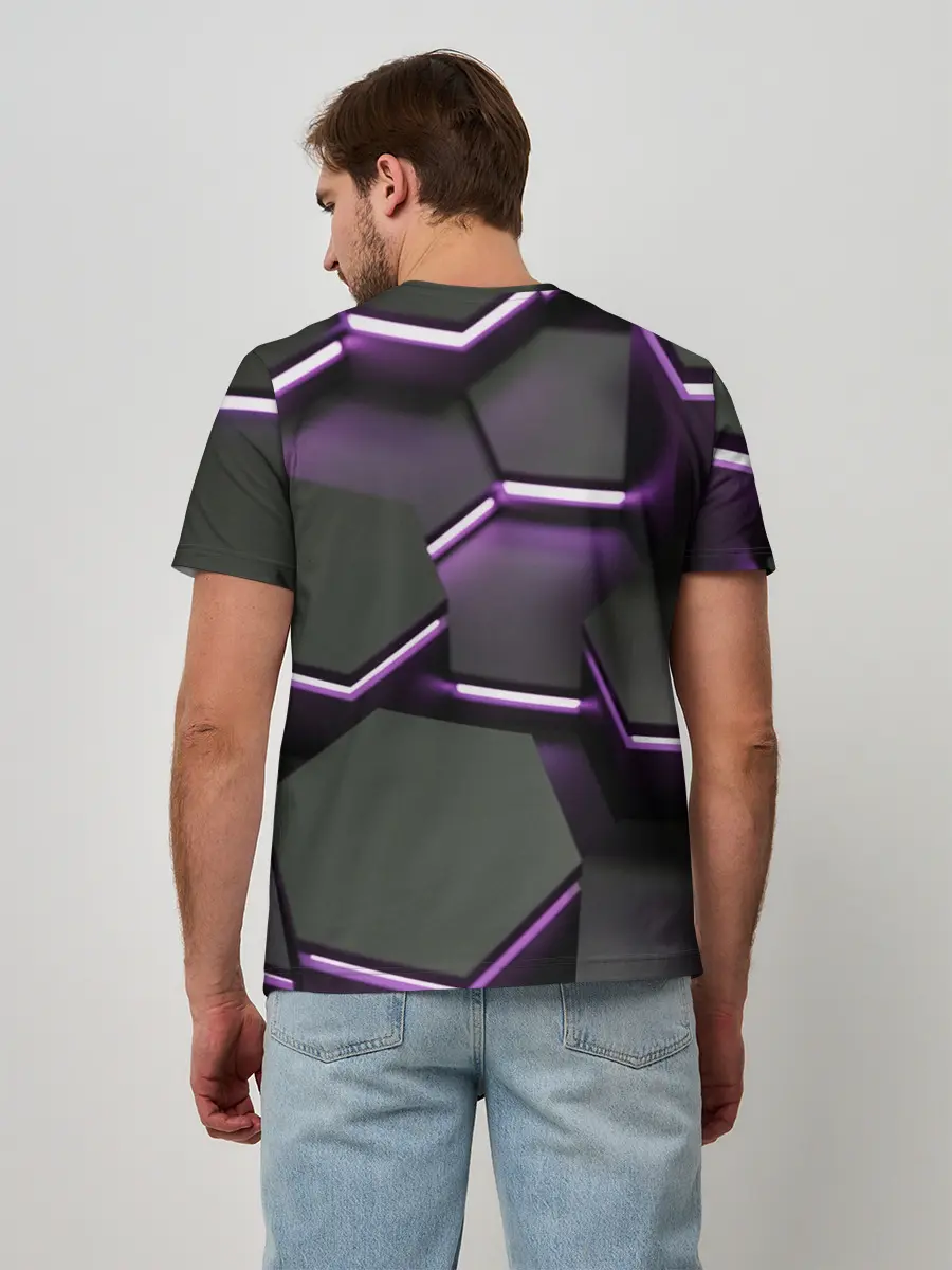 Мужская базовая футболка / Neon light