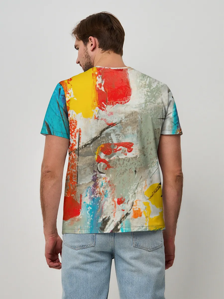 Мужская базовая футболка / Буйство красок 3D