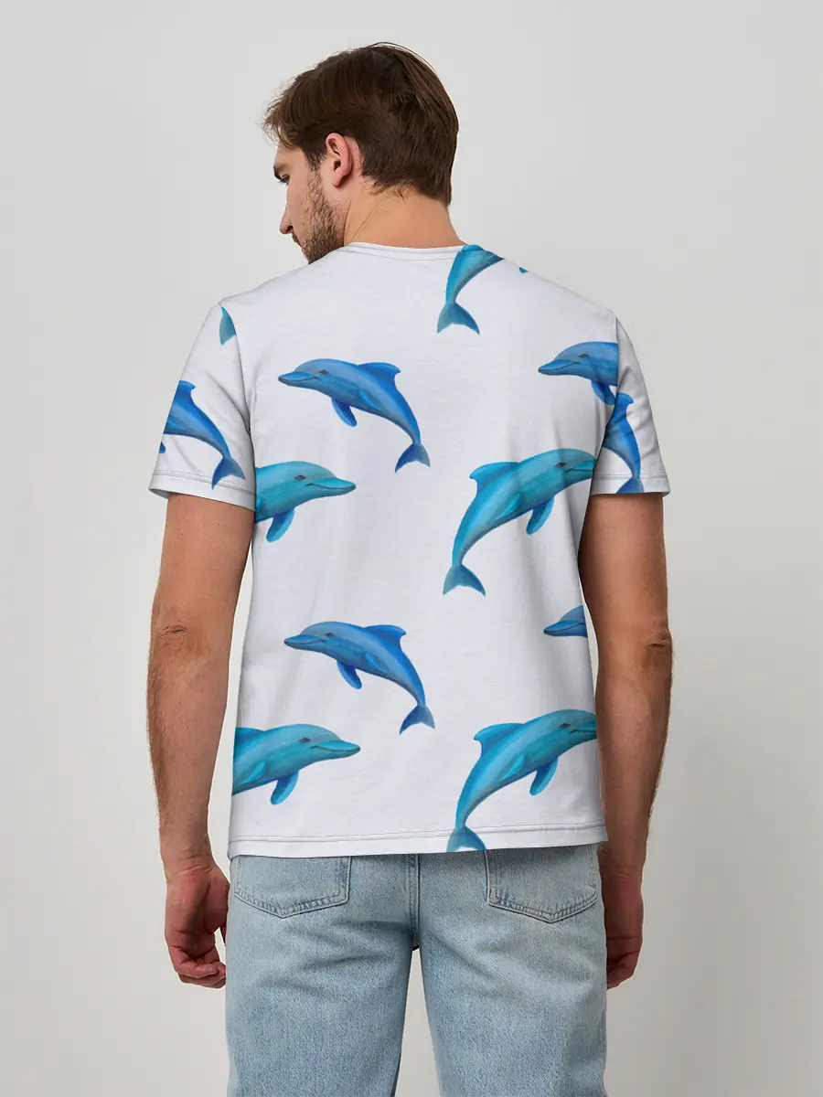 Мужская базовая футболка / Рай для дельфина