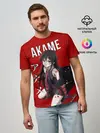 Мужская базовая футболка / Убийца Акаме на красном фоне