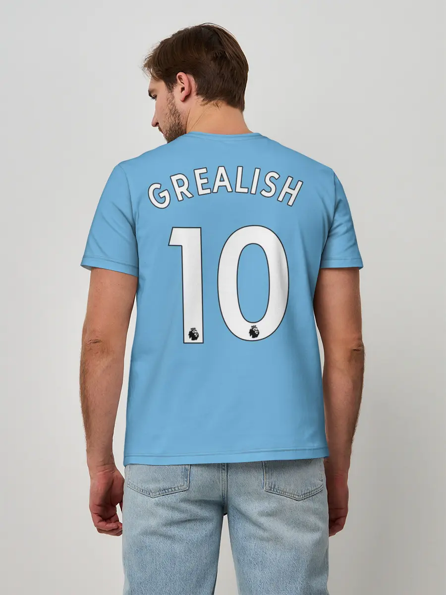 Мужская базовая футболка / Джек Грилиш Манчестер Сити