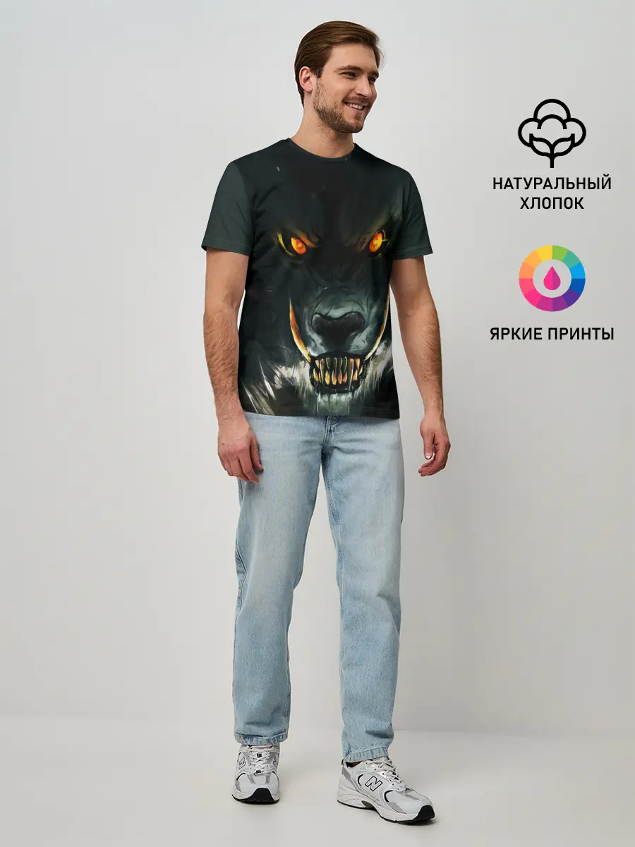 Мужская базовая футболка / ДИКИЙ ВОЛК