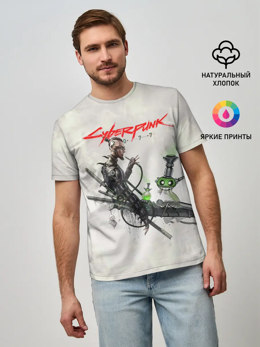 Мужская базовая футболка / CYBERPUNK 2077