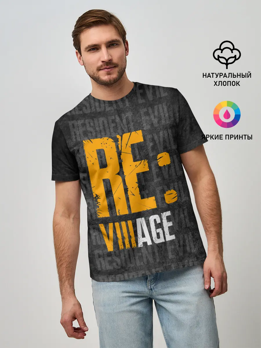 Мужская базовая футболка / RE VILLAGE | ДЕРЕВНЯ ОБИТЕЛЬ ЗЛА