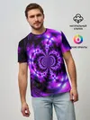 Мужская базовая футболка / НЕОНОВЫЙ ФРАКТАЛ
