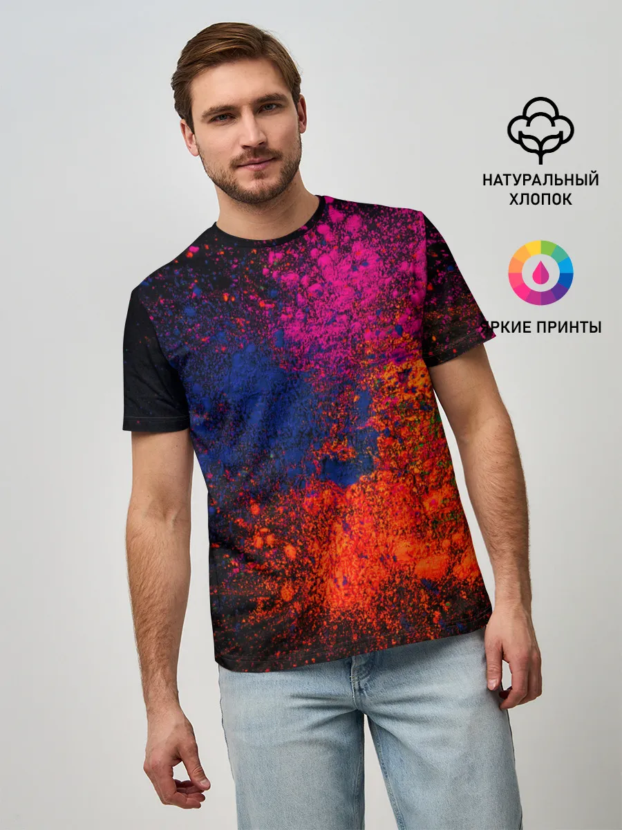 Мужская базовая футболка / Брызги краски