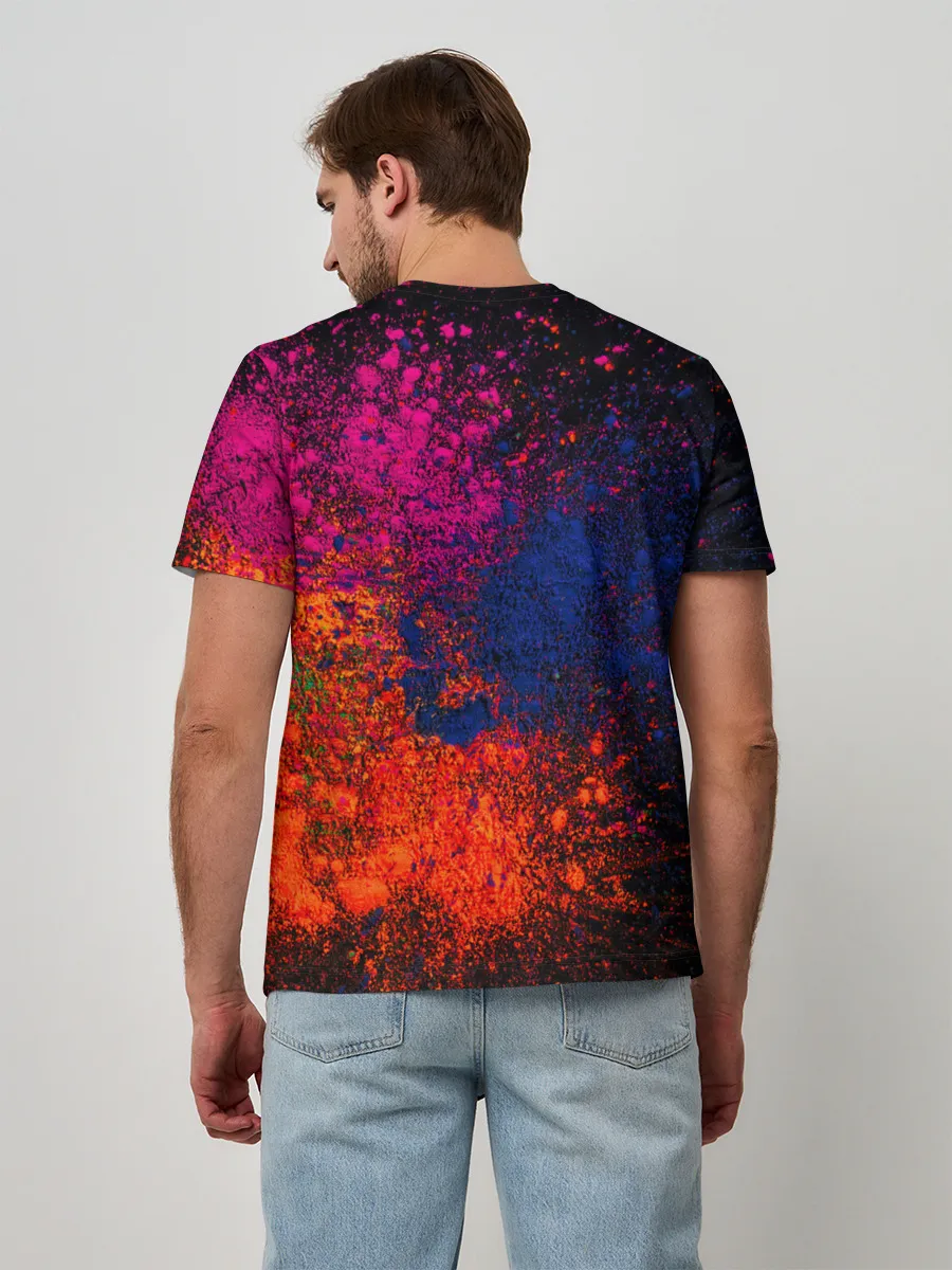 Мужская базовая футболка / Брызги краски