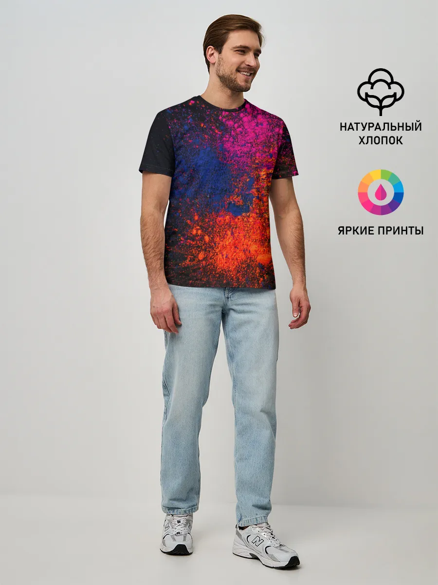 Мужская базовая футболка / Брызги краски