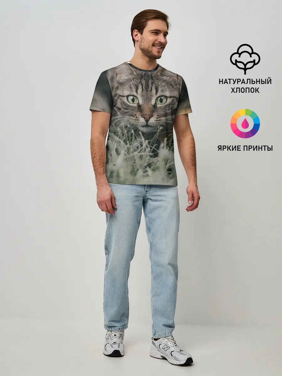 Мужская базовая футболка / Кошка