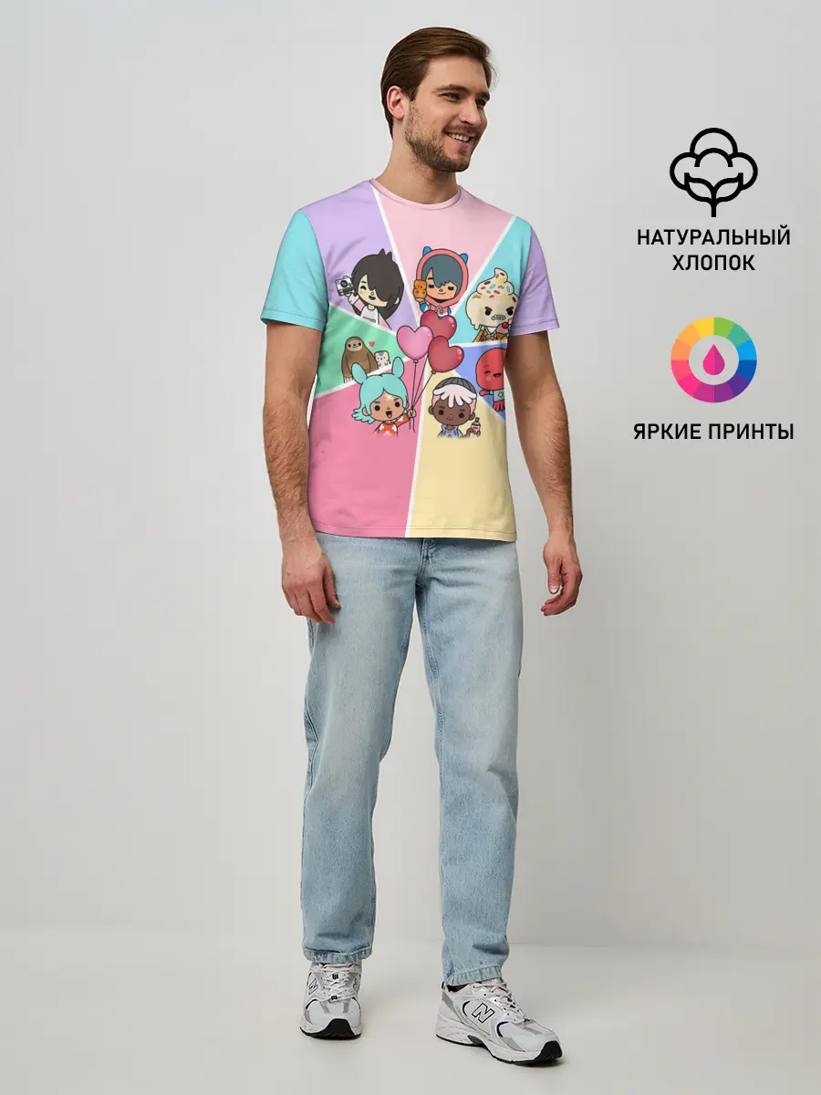 Мужская базовая футболка / TOCA BOCA WORLD HEROES / ТОКА БОКА