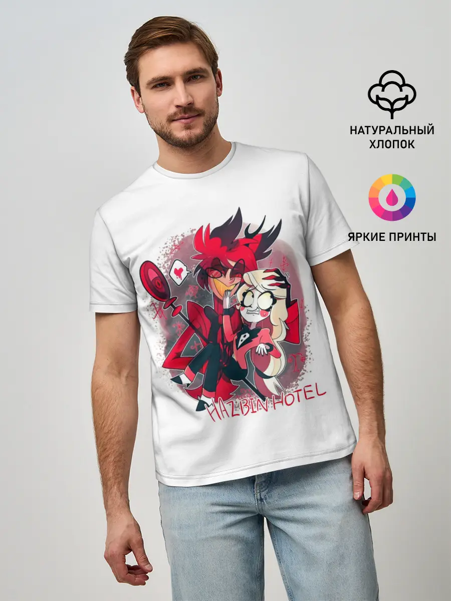 Мужская базовая футболка / Hazbin Hotel