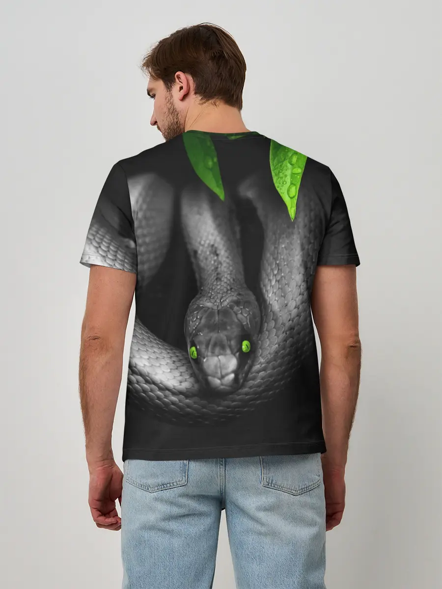 Мужская базовая футболка / Змея