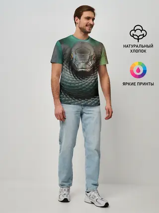 Мужская базовая футболка / Чёрная мамба