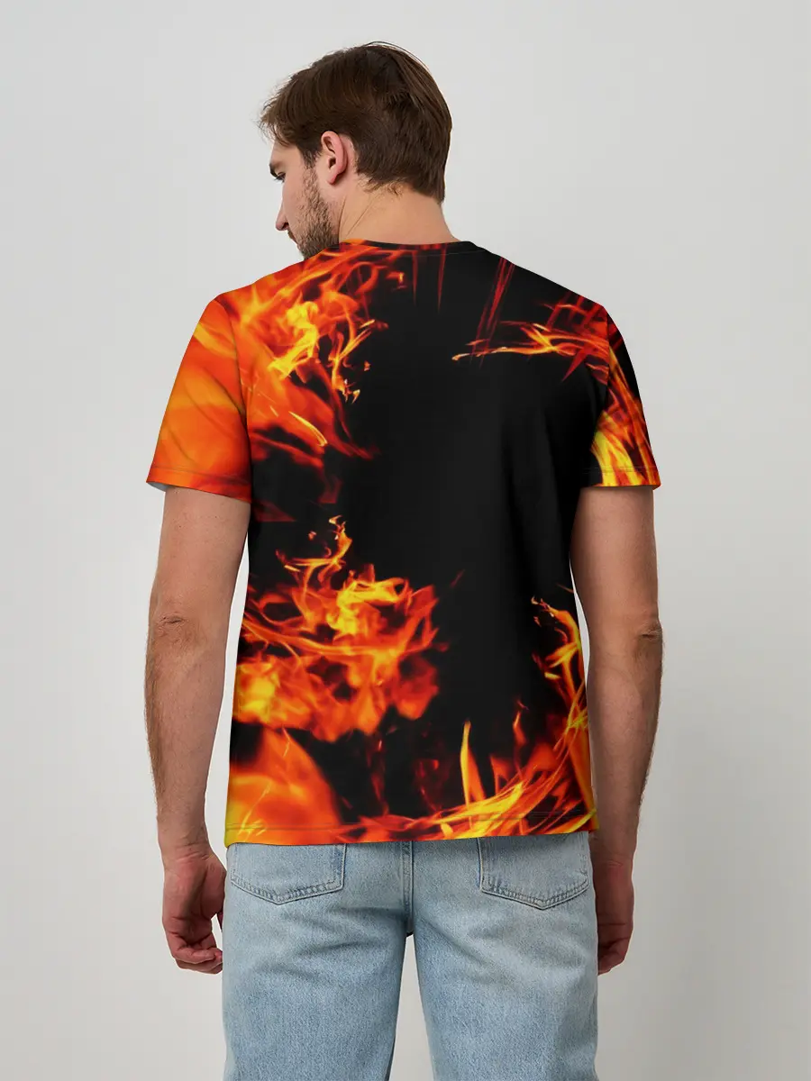 Мужская базовая футболка / ОГОНЬ | FIRE