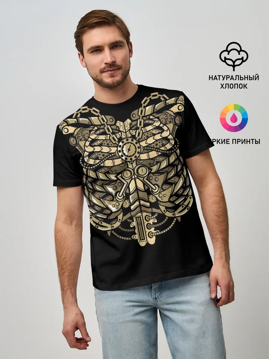 Мужская базовая футболка / ГРУДНАЯ КЛЕТКА | СТИМПАНК